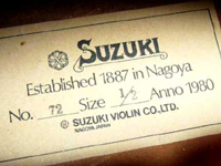 チェロ F字孔内部ラベル品番